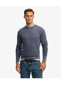 Superdry Herren Baumwolle Gesticktes Logo Klassisches Essential Sweatshirt, Blau - Gr&ouml;&szlig;e: S 104060750081011V001