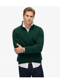 Superdry Herren Baumwoll-strickpullover mit Rei&szlig;verschluss Green - Gr&ouml;&szlig;e: M 104141150071220E002