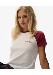 Superdry Damen Essential Logo Retro T-shirt Cream - Gr&ouml;&szlig;e: 38 2102422000173I5W017
