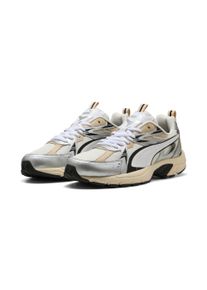 Sneaker Puma "MILENIO TECH_", Herren, Gr. 36, wei&szlig; (warm wei&szlig;, Puma wei&szlig;, Puma silber), Textil, Schuhe Sneaker, f&uuml;r Sportmode und Streetwear, mit Schn&uuml;rverschluss