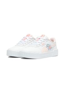 Sneaker Puma "CARINA 3.0 FLORAL PS", M&auml;dchen, Gr. 31, Puma wei&szlig;, jasmine flower, seafoam, Synthetik, unifarben, Schuhe Sneaker, mit Schn&uuml;rverschluss, atmungsaktives Innenmaterial aus Textil