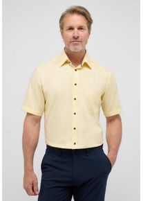 Kurzarmhemd Eterna "MODERN FIT", Damen, Gr. 38, Normalgr&ouml;&szlig;en, gelb, 100% Baumwolle, tailliert, Hemden Kurzarmhemd, NON IRON (b&uuml;gelfrei)