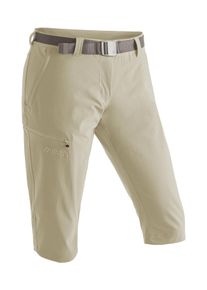 Caprihose Maier Sports "Inara slim 3/4", Damen, Gr. 46, Normalgr&ouml;&szlig;en, braun (hellbraun), 90% Polyamid, 10% Elasthan, Hosen Caprihose, Damen Wanderhose, atmungsaktive Outdoorhose, 3/4 Hose mit 3 Taschen