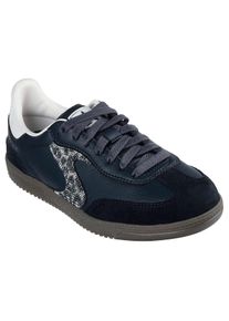 Sneaker Skechers "HOTSHOT-SHIMMERING SPOTS", Damen, Gr. 35, schwarz-wei&szlig; (schwarz, wei&szlig;), Lederimitat, Veloursleder, Schuhe Sneaker, Retro Sneaker, Schn&uuml;rschuh mit glitzerndem Animal-Einsatz