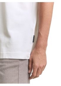 T-Shirt Tom Tailor, Herren, Gr. M, wei&szlig;, Single Jersey, Obermaterial: 95% Baumwolle, 5% Elasthan, unifarben, regular fit normal, Rundhals, Shirts T-Shirt, mit Pique Struktur