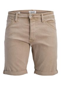 Jack & Jones Bermudas JACK & JONES "JJIRICK JJFOX SHORTS AKM 340", Damen, Gr. XXL, N-Gr, crockery, Web, Obermaterial: 76% Baumwolle, 22% Polyester, 2% Elasthan, unifarben, regular fit knielang, Hosen Bermudas