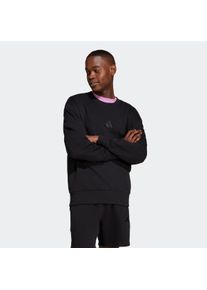 Sweatshirt adidas Sportswear "M A SZN FT CRW", Herren, Gr. L, schwarz, Obermaterial: 100% Baumwolle, Rundhals, Sweatshirts Sweatshirt
