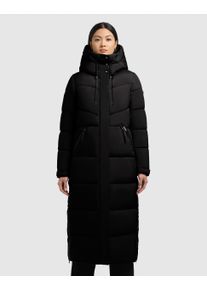 Steppmantel Khujo "SHIMANTA5", Damen, Gr. L (40), schwarz, Steppware, Obermaterial: 100% Polyester. Futter: 100% Polyester. Wattierung: 100% Polyester, unifarben, wadenlang, elastischer Bund, M&auml;ntel Steppmantel