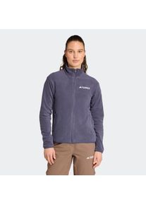 Fleecejacke adidas terrex "W MT ESS FZ FL", Damen, Gr. M, blau (shadow navy), Obermaterial: 100% Polyester, normal, Jacken Fleecejacke