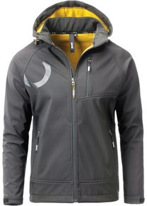 Softshelljacke LPO "ELLIOT PEAK II MEN", Herren, Gr. XXL (56), grau (anthrazit), 96% Polyester; 4% Elasthan, mit Gummizug, Jacken Softshelljacke, auch in Gro&szlig;en Gr&ouml;&szlig;en erh&auml;ltlich