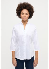 Hemdbluse Eterna "REGULAR FIT", Damen, Gr. 46, wei&szlig;, 100% Baumwolle, Blusen Hemdbluse, EASY IRON (b&uuml;gelleicht)