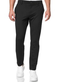 Anzughose INDICODE "INRoedekro", Herren, Gr. 34, L&auml;nge 32, schwarz, Web, Obermaterial: 65% Polyester, 35% Baumwolle, unifarben, slim fit kn&ouml;chellang, Hosen Anzughose, gepflegter Look mit gerade geschnittener Beinform