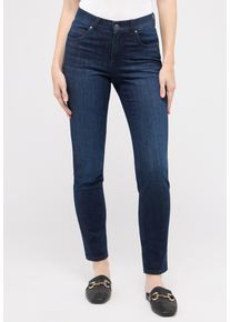 Straight-Jeans Angels "CICI", Damen, Gr. 46, L&auml;nge 30, blau (schwarz indigo used), Denim/Jeans, Obermaterial: 92% Baumwolle, 6% Polyester, 2% Elasthan, slim fit, Jeans Straight-Jeans, Straight-Schnitt, Slim fit Passform, aus Baumwollmischung