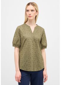 Schlupfbluse Eterna "REGULAR FIT", Damen, Gr. 44, gr&uuml;n (olive), 100% Baumwolle, Blusen Schlupfbluse