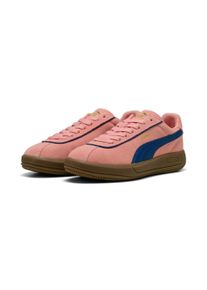 Sneaker Puma "CLUB KLASSIKA SD", Damen, Gr. 37, blau (pink fruit, blazing blau, Puma gold), Leder, Schuhe Sneaker, Obermaterial aus Leder, SOFTFOAM+ Einlegesohle, Laufsohle aus Gummi