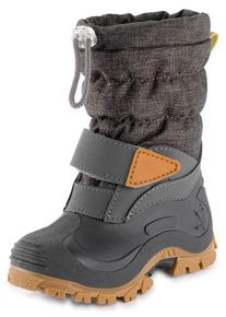 Snowboots Lurchi "Finn", M&auml;dchen, Gr. 25, braun (grau, gemustert), Synthetik, Textil, Schuhe Snowboots, Winterboots mit Schurwolle, Gr&ouml;&szlig;enschablone zum Download