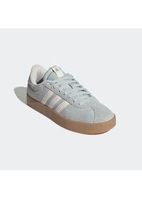 Sneaker adidas Sportswear "VL COURT 3.0", Damen, Gr. 37, grau (wonder silber, sanftes wei&szlig;, gum 3), Leder, Synthetik, Schuhe Sneaker, inspiriert vom Design des adidas samba, Topseller
