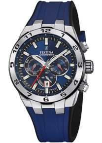 Chronograph Festina "Chrono Bike 2024", blau (dunkelblau, schwarz), Armbanduhren, Herren, Chronograph, Armbanduhr, Quarzuhr, Herrenuhr, Stoppfunktion, bis 10 bar wasserdicht