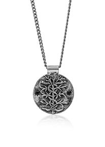 Kette mit Anh&auml;nger HAZE & GLORY "Halskette M&uuml;nze Onyx Schlange - Antidote 925 Silber" Gr. 45, silber, Halsketten, Damen, 45, ohne Stein, Silber 925 (Sterlingsilber), Kette mit Anh&auml;nger