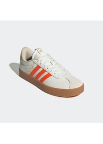 Sneaker adidas Sportswear "VL COURT 3.0", Damen, Gr. 42, orange (core wei&szlig;, impact orange, gold metallic), Leder, Synthetik, Schuhe Sneaker, inspiriert vom Design des adidas samba