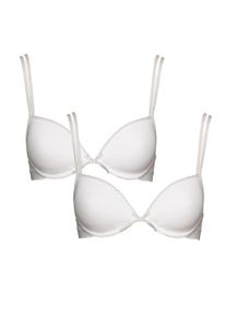 Boobs & Bloomers T-Shirt-BH BOOBS & BLOOMERS "Anny", M&auml;dchen, Gr. 65, Cup AA/A, wei&szlig;, Single Jersey, Obermaterial: 95% Baumwolle, 5% Elasthan, gepunktet, unifarben, BHs T-Shirt-BH, mit Schale, mit Schleife, mit B&uuml;gel, verstellbare Tr&auml;ger, Baumwollmix