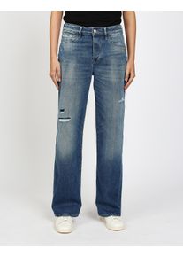 Weite Jeans Gang "94JUL", Damen, Gr. 27, N-Gr, denim destroy spirit, Denim/Jeans, Obermaterial: 92% Baumwolle, 6% Polyester, 2% Elasthan, gerade lang, Jeans Weite Jeans, Comfort Straight Fit