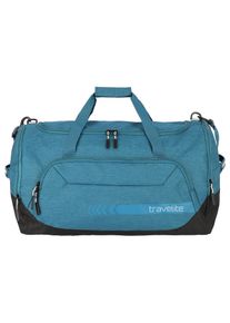 Reisetasche Travelite "KICK OFF, verschiedene Gr&ouml;&szlig;en und Farben", Damen, Gr. B/H/T: 60cm x 34cm x 36cm, blau (petrol), Polyester, unifarben, Taschen Reisetasche, Reisegep&auml;ck Sporttasche Freizeittasche mit Aufsteckfunktion