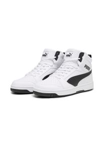 Sneaker Puma "REBOUND V6", Herren, Gr. 42,5, schwarz-wei&szlig; (Puma wei&szlig;, Puma schwarz), Synthetik, unifarben, Schuhe Sneaker, kn&ouml;chelhoch, wasserabweisendes Obermaterial, weiche Innensohle