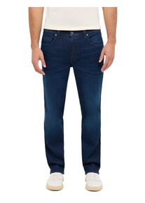 Stretch-Jeans Mustang "Style Washington Straight", Herren, Gr. 40, L&auml;nge 34, medium schwarz 14, Denim/Jeans, Obermaterial: 99% Baumwolle, 1% Elasthan, relaxed fit lang, Jeans Stretch-Jeans