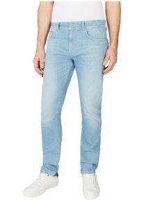 Tapered-fit-Jeans Pepe Jeans "TAPERED JEANS", Herren, Gr. 30, L&auml;nge 30, blau (blau wash), Denim/Jeans, Obermaterial: 98% Baumwolle, 2% Elasthan, gerade, unten schmal lang, Jeans Tapered-fit-Jeans
