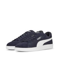 Sneaker Puma "SMASH 3.0", Herren, Gr. 42,5, blau (parisian night, Puma wei&szlig;, Puma silber), Leder, unifarben, Schuhe Sneaker, klassische Tennissport-Silhouette, gepufferter Schuhkragen