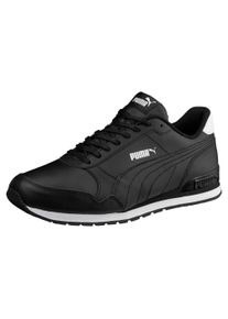 Sneaker Puma "ST RUNNER V2 FULL L", Herren, Gr. 43, Puma schwarz, Puma schwarz, Puma wei&szlig;, Leder, Schuhe Sneaker, mit Schn&uuml;rverschluss, mit SOFTFOAM+ D&auml;mpfungstechnologie, aus Leder