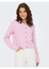 Jacqueline de Yong Strickjacke JDY "JDYCHLOE LIFE L/S CARDIGAN KNT NOOS", Herren, Gr. L, sweet lila detail:melange, Strick, Obermaterial: 52% Polyester, 36% Polyacryl, 10% Wolle, 2% Elasthan, meliert, unifarben, taillenbedeckt, Rundhals, Strickb&uuml;ndchen, Strickjacken Strickjacke, Materialmix