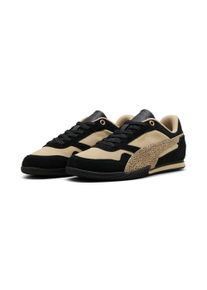 Sneaker Puma "BELLA DONNA SD TOPCAT", Damen, Gr. 38, toasted almond, Puma schwarz, Leder, Schuhe Sneaker, mit Schn&uuml;rung, mit Animal-Print, mit Textil-Innenmaterial