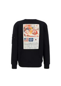Sweater Alpha Industries "USN Blood Chit Sweatshirt", Herren, Gr. S, schwarz, Obermaterial: 80% Baumwolle, 20% Polyester, regular fit, Sweatshirts Sweater