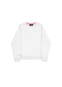 Sweater Alpha Industries "Label Sweatshirt Backprint", Herren, Gr. XL, pastel grau melange, Obermaterial: 80% Baumwolle, 20% Polyester, regular fit, Sweatshirts Sweater
