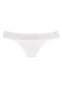 String Lascana "Luciana", Damen, Gr. 44/46, beige (creme), Spitze, Obermaterial: 87% Polyamid, 13% Elasthan, k&ouml;rpernah, Unterhosen String, mit feiner Spitze