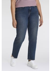 LEVI'S&reg; PLUS Straight-Jeans LEVI'S PLUS "314 Shaping Straight", Damen, Gr. 20 (52), L&auml;nge 30, blau (zealous blau), Denim/Jeans, Obermaterial: 80% Baumwolle, 19% Polyester, 1% Elasthan, lang, Jeans Straight-Jeans, in Baumwoll-Stretch