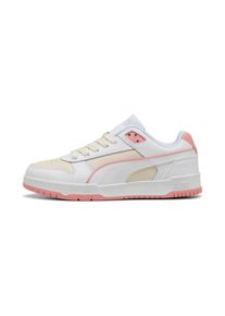 Sneaker Puma "RBD GAME LOW", Herren, Gr. 42, wei&szlig; (alpine snow, Puma wei&szlig;, pink fruit), Leder, mehrfarbig, Schuhe Sneaker