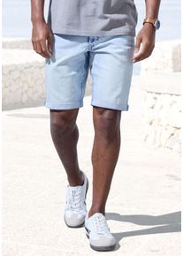 Jeansshorts John Devin "5-Pocket Shorts", Herren, Gr. 36, N-Gr, blau (lightblau, denim), Denim/Jeans, Obermaterial: 98% Baumwolle, 2% Elasthan, unifarben, normal kurz, Jeans Jeansshorts, aus elastischer Denim-Qualit&auml;t, Topseller