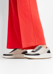 bonprix Sneaker mit Pr&auml;gung, beige, Gr.38, Sommerlicher Sneaker mit dekorativen N&auml;hten