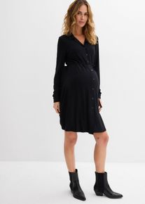 bonprix 2-in-1 Umstandskleid und Stillkleid aus Viskose- Jersey, schwarz, Gr.56/58 (3XL), Durchgekn&ouml;pftes Blusenkleid f&uuml;r die Schwangerschaft und danach