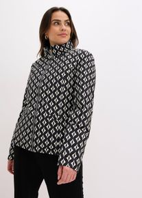 bonprix leichte Wende- Steppjacke mit Druck, schwarz, Gr.40, modische leichte Steppjacke mit Druck