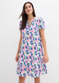 bonprix Kleid aus weichem Musselin, wei&szlig;, Gr.42, weit geschnittenes Kleid aus reiner Baumwolle, aus 100% Baumwolle