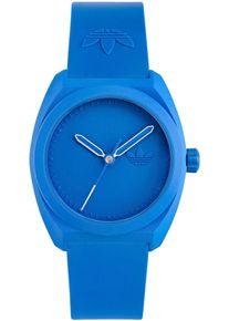 Quarzuhr adidas originals "PROJECT THREE", blau, Armbanduhren, Damen, Quarzuhr, Armbanduhr, Damenuhr, Herrenuhr, analog, Silikonarmband