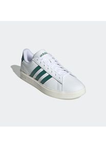 Sneaker adidas Sportswear "GRAND COURT CLOUDFOAM COMFORT", Herren, Gr. 42, wei&szlig; (cloud wei&szlig;, collegiate gr&uuml;n, core wei&szlig;), Synthetik, Schuhe Sneaker, Design auf den Spuren des adidas Superstar