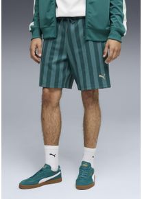 Trainingsshorts Puma "CLASS 8" SHORTS", Damen, Gr. L, N-Gr, emerald ice, Jersey, Obermaterial: 60% Baumwolle, 40% Polyester, bedruckt, regular fit kniefrei, Hosen Trainingsshorts, Regular Fit, mit Eingrifftaschen, sportlicher Stil