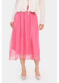 Midirock Saint Tropez "CoralSZ Skirt", Damen, Gr. M (38), fruit dove, Web, Obermaterial: 100% Polyester, regular fit wadenlang, R&ouml;cke Midirock, aus Chiffon