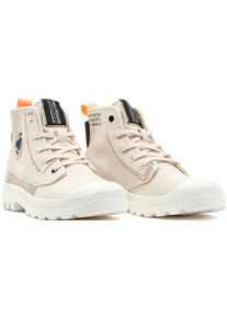 Schn&uuml;rboots Palladium "PAMPA UNDERLAYER", Damen, Gr. 42, beige (sand), Textil, Schuhe Schn&uuml;rboots, Schn&uuml;rstiefel, Schn&uuml;rstiefelette aus Canvas