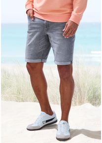 Jeansshorts John Devin "5-Pocket Shorts", Herren, Gr. 33, N-Gr, grau (grau, denim), Denim/Jeans, Obermaterial: 98% Baumwolle, 2% Elasthan, unifarben, normal kurz, Jeans Jeansshorts, aus elastischer Denim-Qualit&auml;t